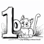 Cute Kittens: 1-10 Number Coloring Pages 2