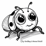 Cute Ladybug Dot Coloring Sheets 1