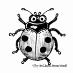 Cute Ladybug Dot Coloring Sheets 2