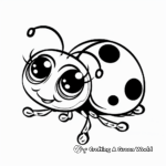 Cute Ladybug Dot Coloring Sheets 4