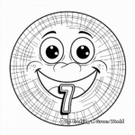 Cute Number 7 with Smiley Faces Coloring Pages 3