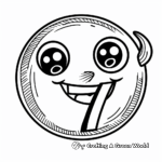 Cute Number 7 with Smiley Faces Coloring Pages 4
