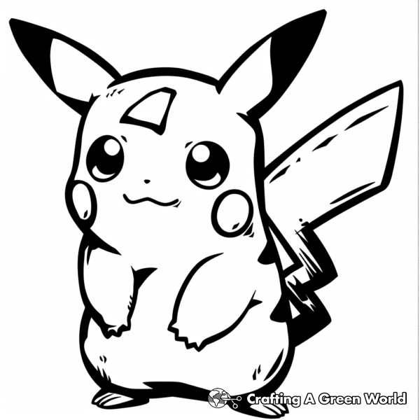 Cute Pichu Coloring Pages 1