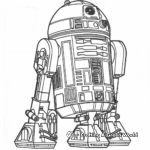 Cute R2D2 Coloring Pages for Toddlers 1