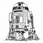 Cute R2D2 Coloring Pages for Toddlers 2