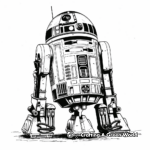 Cute R2D2 Coloring Pages for Toddlers 3