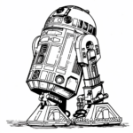 Cute R2D2 Coloring Pages for Toddlers 4