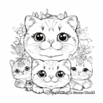 Cute Scottish Fold Cat Coloring Pages 1