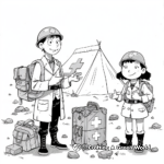 D-Day Medical Personnel and Camp Coloring Pages 2