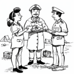 D-Day Medical Personnel and Camp Coloring Pages 3