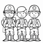 D-Day Medical Personnel and Camp Coloring Pages 4