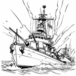 D-Day Naval Invasion Fleet Coloring Pages 2