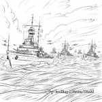 D-Day Naval Invasion Fleet Coloring Pages 3