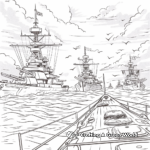 D-Day Naval Invasion Fleet Coloring Pages 4