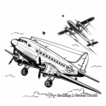 D-Day Transport Planes and Gliders Coloring Page 3