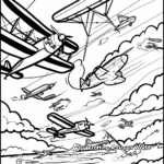 D-Day Transport Planes and Gliders Coloring Page 4