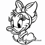 Daisy Duck at Disneyland: Fun and Adventure Coloring Pages 1