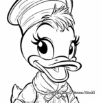 Daisy Duck at Disneyland: Fun and Adventure Coloring Pages 3