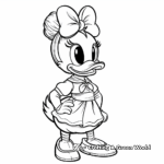 Daisy Duck in Different Outfits: Variety of Styles Coloring Pages 2