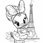 Daisy Duck in Paris: Scenic Coloring Pages 4