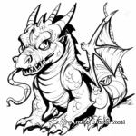 Dangerous Fire-Breathing Hydra Dragon Coloring Pages 1