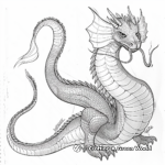 Dangerous Fire-Breathing Hydra Dragon Coloring Pages 2