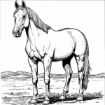 Dapple Gray Quarter Horse Coloring Pages 2