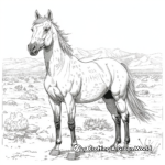 Dapple Gray Quarter Horse Coloring Pages 3