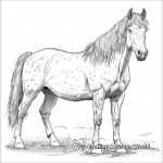 Dapple Grey Draft Horse Coloring Pages 3