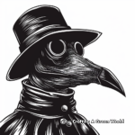 Dark and Mysterious Plague Doctor Coloring Pages 1
