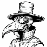 Dark and Mysterious Plague Doctor Coloring Pages 3