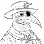 Dark and Mysterious Plague Doctor Coloring Pages 4