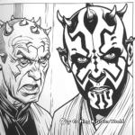 Darth Maul and Emperor Palpatine Coloring Pages 1