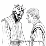 Darth Maul versus Obi-Wan Kenobi Coloring Pages 4