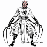 Darth Maul's Spider Body Coloring Pages 1