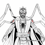 Darth Maul's Spider Body Coloring Pages 3