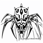Darth Maul's Spider Body Coloring Pages 4