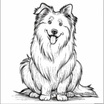 Day in the Life: Show Collie Coloring Pages 1