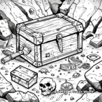 Deadly Traps & Treasure: Dungeon Coloring Pages 1
