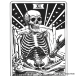Death Tarot Card Coloring Pages for Artists 1
