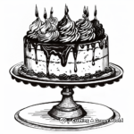 Decadent Chocolate Cake Coloring Pages 1