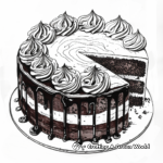 Decadent Chocolate Cake Coloring Pages 2