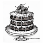Decadent Chocolate Cake Coloring Pages 3