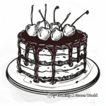 Decadent Chocolate Cake Coloring Pages 4