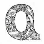 Decorative Letter Q Coloring Pages 1