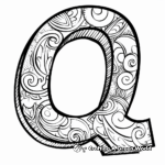 Decorative Letter Q Coloring Pages 4