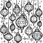 Decorative Paper Lantern Fiesta Coloring Pages 3