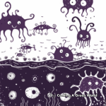 Deep Purple Ocean Creatures Coloring Pages 4