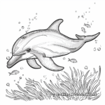 Deep Sea Blue Dolphin Coloring Pages 3