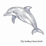 Deep Sea Blue Dolphin Coloring Pages 4